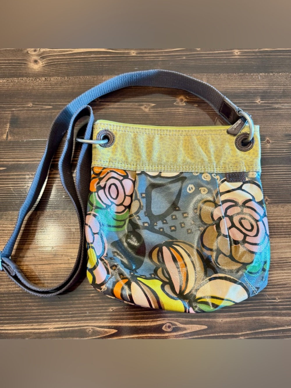 Fossil Key-Per Floral Crossbody Bag - Yellow, Pink, Blue, Green